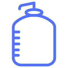 Obraz premium graduated bottle water bottle line icon