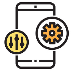 Smartphone color line style icon