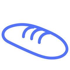 bread bakery pastry line icon