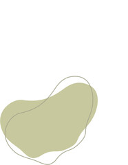 Liquid and fluid shape Green color