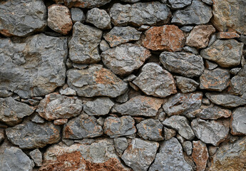 Fondo con detalle y textura de pared de roca con estilo rustico y diferentes tonos marrones