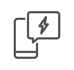 Energy saving icon outline and linear vector.
