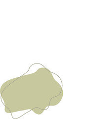 Liquid and fluid shape Green color