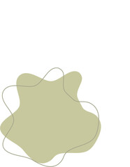 Obraz premium Liquid and fluid shape Green color