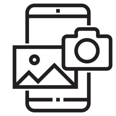 Smartphone outline style icon