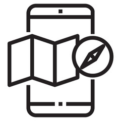 Smartphone outline style icon