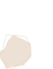 Liquid and fluid shape beige color