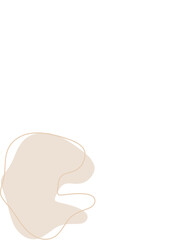 Liquid and fluid shape beige color