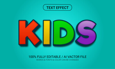 Kids Cartoon 3d Text Effect