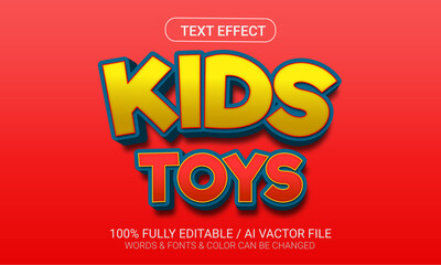 Fototapeta premium Kids Toys Text Effect