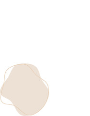 Liquid and fluid shape beige color