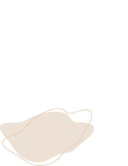 Liquid and fluid shape beige color