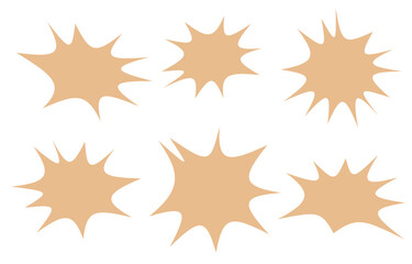 Set boom speech bubbles on white background. chat box or chat vector square and doodle message or communication icon Cloud speaking for comics and minimal message dialog