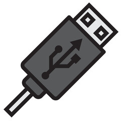 USB color line style icon