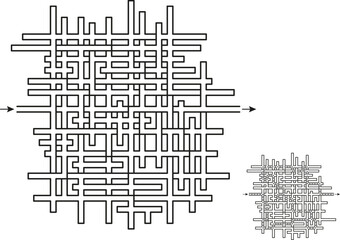 Maze game for kids and adults. Solution is included.