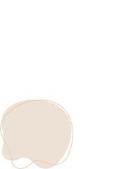 Liquid and fluid shape beige color