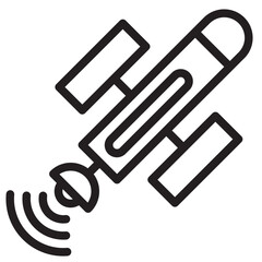 Fototapeta premium Satellite outline style icon