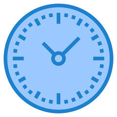 Clock blue style icon