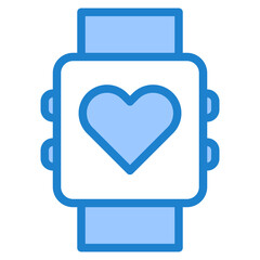 Smart watch blue style icon