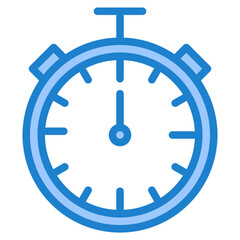 Stop watch blue style icon