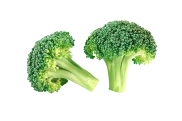 Papier Peint photo Manger Broccoli isolated on white transparent with PNG background