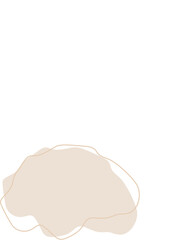 Liquid and fluid shape beige color