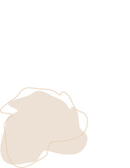 Liquid and fluid shape beige color