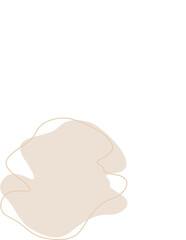 Liquid and fluid shape beige color