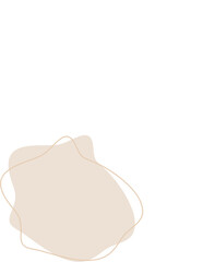 Liquid and fluid shape beige color