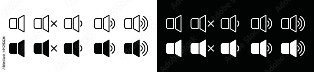 Poster volume speaker icon vector. audio loudspeaker for app or website symbol illustration. digital audio 