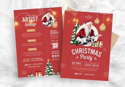 Christmas Party Event Flyer Layout