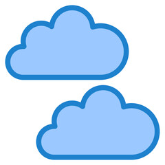 Cloud blue style icon