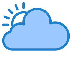 Cloud blue style icon