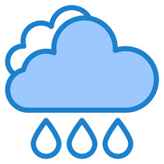 Rain blue style icon