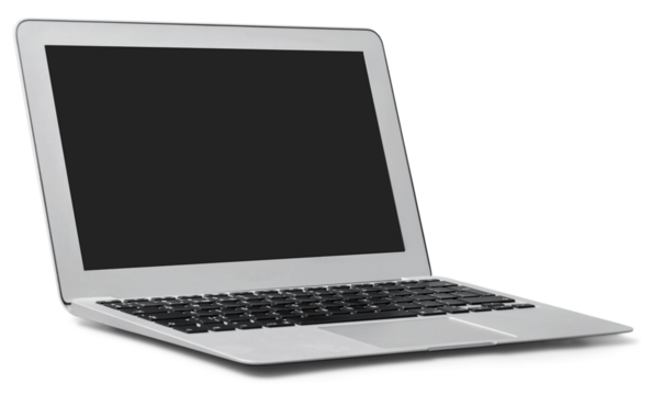 Laptop computer pc on white background