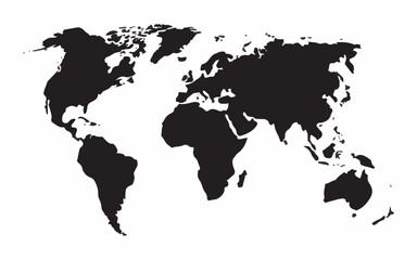 Fototapeta na wymiar Vector geography map , land atlas. Cartography, world map. Isolated world map, political map. Stock vector. Vector illustration.