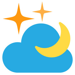Night flat style icon