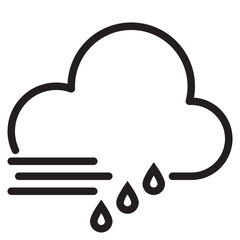 Windy outline style icon