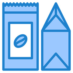 Coffee beans blue style icon