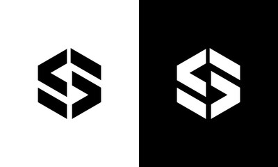 letter s hexagon logo design