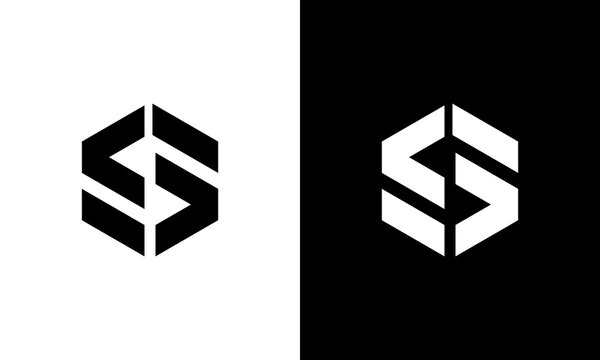 letter s hexagon logo design
