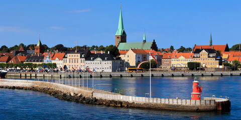 Panoramic view of Helsingør city, Denmark