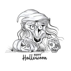 Happy Halloween festival creepy horror party background design