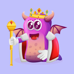 Cute purple monster king