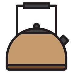 Kettle color line style icon