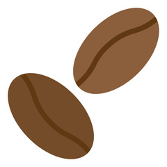 Coffee bean flat style icon