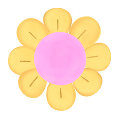 Cute Daisy Flower Watercolor