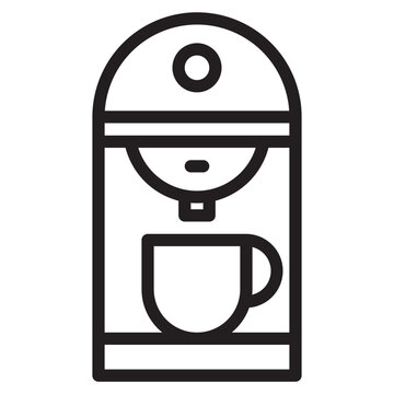 recommend clip art: Coffee machine outline style icon