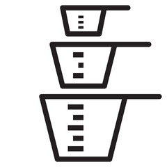 Measuring cup outline style icon