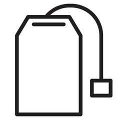 Tea bag outline style icon